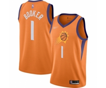 Youth Phoenix Suns #1 Devin Booker Swingman Orange Finished Basketball Jersey - Statement Edition