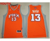 Youth Phoenix Suns #13 Steve Nash Orange Stitched NBA Adidas Revolution 30 Swingman Jersey