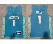 Hornets #1 LaMelo Ball Blue Nike 2023-24 City Edition Swingman Jersey