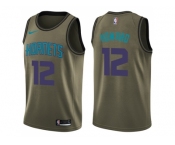 Men Nike Charlotte Hornets #12 Dwight Howard Green Salute to Service NBA Swingman Jersey