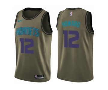 Men Nike Charlotte Hornets #12 Dwight Howard Green Salute to Service NBA Swingman Jersey