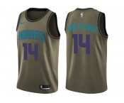 Men Nike Charlotte Hornets #14 Michael Kidd-Gilchrist Green Salute to Service NBA Swingman Jersey