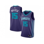 Men Nike Charlotte Hornets #15 Kemba Walker Purple NBA Jordan Swingman Statement Edition Jersey