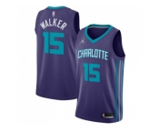 Men Nike Charlotte Hornets #15 Kemba Walker Purple NBA Jordan Swingman Statement Edition Jersey