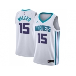 Men Nike Charlotte Hornets #15 Kemba Walker White NBA Jordan Swingman Association Edition Jersey