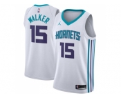 Men Nike Charlotte Hornets #15 Kemba Walker White NBA Jordan Swingman Association Edition Jersey