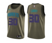 Men Nike Charlotte Hornets #30 Dell Curry Green Salute to Service NBA Swingman Jersey