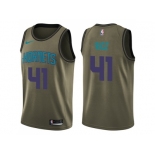 Men Nike Charlotte Hornets #41 Glen Rice Green Salute to Service NBA Swingman Jersey