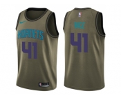 Men Nike Charlotte Hornets #41 Glen Rice Green Salute to Service NBA Swingman Jersey