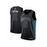 Men Nike Charlotte Hornets #5 Nicolas Batum Black NBA Jordan Swingman City Edition Jersey