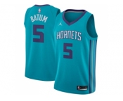 Men Nike Charlotte Hornets #5 Nicolas Batum Teal NBA Jordan Swingman Icon Edition Jersey