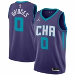 Men's Charlotte Hornets #0 Miles Bridges Jordan Brand Purple 2020-21 Swingman Jersey