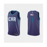 Men's Charlotte Hornets #1 LaMelo Ball 2022-23 Purple Stitched Basketball Jersey