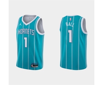 Men's Charlotte Hornets #1 LaMelo Ball 2022-23 Teal Icon Edition Stitched Basketball Jersey