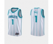 Men's Charlotte Hornets #1 LaMelo Ball 2022-23 White Association Edition Stitched Basketball Jersey