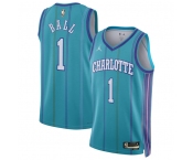 Men's Charlotte Hornets #1 LaMelo Ball Teal 2023-24 Classic Edition Stitched Basketball Jersey