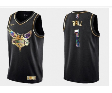 Men's Charlotte Hornets #1 Lamelo Ball  2022-2023 Golden Edition jerseys