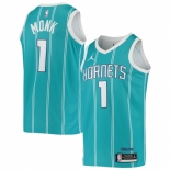 Men's Charlotte Hornets #1 Smalik Monk Jordan Brand Teal 2020-21 Swingman Jersey