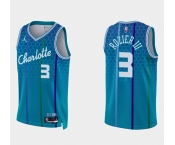 Men's Charlotte Hornets #3 Terry Rozier III Blue 75th Anniversary City Stitched Basketball Jersey