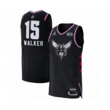 Men's Jordan Charlotte Hornets #15 Kemba Walker Authentic Black 2019 All-Star Game Basketball Jersey