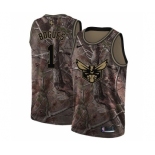 Men's Nike Charlotte Hornets #1 Muggsy Bogues Swingman Camo Realtree Collection NBA Jersey