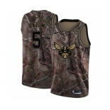 Men's Nike Charlotte Hornets #5 Nicolas Batum Swingman Camo Realtree Collection NBA Jersey