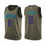 Men's Nike Charlotte Hornets #8 Bismack Biyombo Swingman Green Salute to Service NBA Jersey