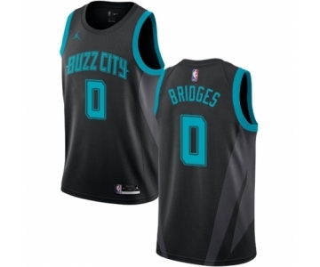 Men's Nike Jordan Charlotte Hornets #0 Miles Bridges Swingman Black NBA Jersey - 2018-19 City Edition