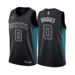 Men's Nike Jordan Charlotte Hornets #0 Miles Bridges Swingman Black NBA Jersey - City Edition