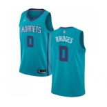 Men's Nike Jordan Charlotte Hornets #0 Miles Bridges Swingman Teal NBA Jersey - Icon Edition