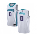 Men's Nike Jordan Charlotte Hornets #0 Miles Bridges Swingman White NBA Jersey - Association Edition