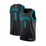 Men's Nike Jordan Charlotte Hornets #1 Malik Monk Swingman Black NBA Jersey - 2018-19 City Edition