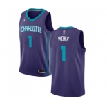 Men's Nike Jordan Charlotte Hornets #1 Malik Monk Swingman Purple NBA Jersey Statement Edition