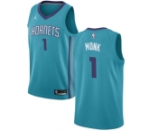 Men's Nike Jordan Charlotte Hornets #1 Malik Monk Swingman Teal NBA Jersey - Icon Edition