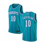 Men's Nike Jordan Charlotte Hornets #10 Michael Carter-Williams Swingman Aqua Hardwood Classics NBA Jersey