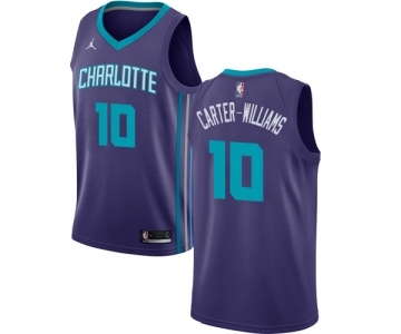 Men's Nike Jordan Charlotte Hornets #10 Michael Carter-Williams Swingman Purple NBA Jersey Statement Edition