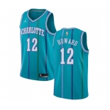 Men's Nike Jordan Charlotte Hornets #12 Dwight Howard Swingman Aqua Hardwood Classics NBA Jersey