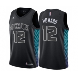 Men's Nike Jordan Charlotte Hornets #12 Dwight Howard Swingman Black NBA Jersey - City Edition