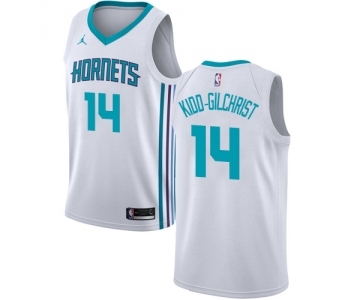 Men's Nike Jordan Charlotte Hornets #14 Michael Kidd-Gilchrist Swingman White NBA Jersey - Association Edition