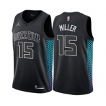 Men's Nike Jordan Charlotte Hornets #15 Percy Miller Swingman Black NBA Jersey - City Edition