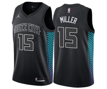 Men's Nike Jordan Charlotte Hornets #15 Percy Miller Swingman Black NBA Jersey - City Edition