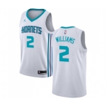 Men's Nike Jordan Charlotte Hornets #2 Marvin Williams Authentic White NBA Jersey - Association Edition