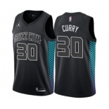 Men's Nike Jordan Charlotte Hornets #30 Dell Curry Authentic Black NBA Jersey - City Edition