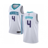 Men's Nike Jordan Charlotte Hornets #4 Devonte Graham Authentic White NBA Jersey - Association Edition