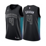 Men's Nike Jordan Charlotte Hornets #4 Devonte Graham Swingman Black NBA Jersey - City Edition