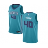 Men's Nike Jordan Charlotte Hornets #40 Cody Zeller Authentic Teal NBA Jersey - Icon Edition