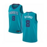 Men's Nike Jordan Charlotte Hornets #8 Bismack Biyombo Authentic Teal NBA Jersey - Icon Edition