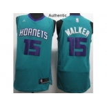 Nike Charlotte Hornets #15 Kemba Walker Teal NBA Jordan Authentic Icon Edition Jersey