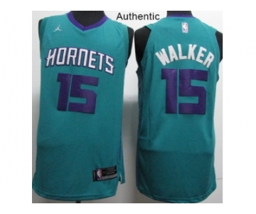 Nike Charlotte Hornets #15 Kemba Walker Teal NBA Jordan Authentic Icon Edition Jersey