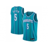 Nike Charlotte Hornets #5 Nicolas Batum Aqua NBA Jordan Swingman Hardwood Classics Jersey